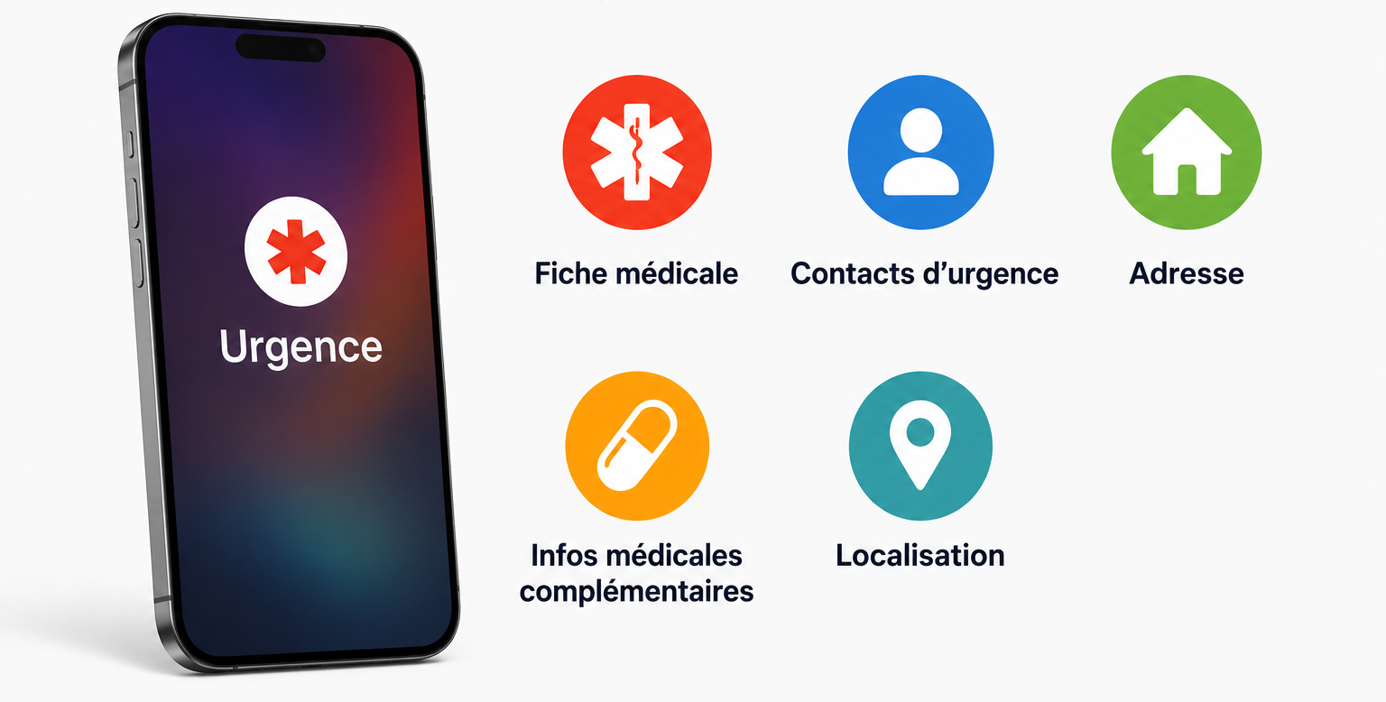 Emergency information to fill in on iPhone