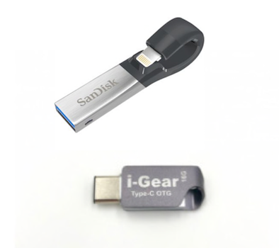 Dual-connector USB drive